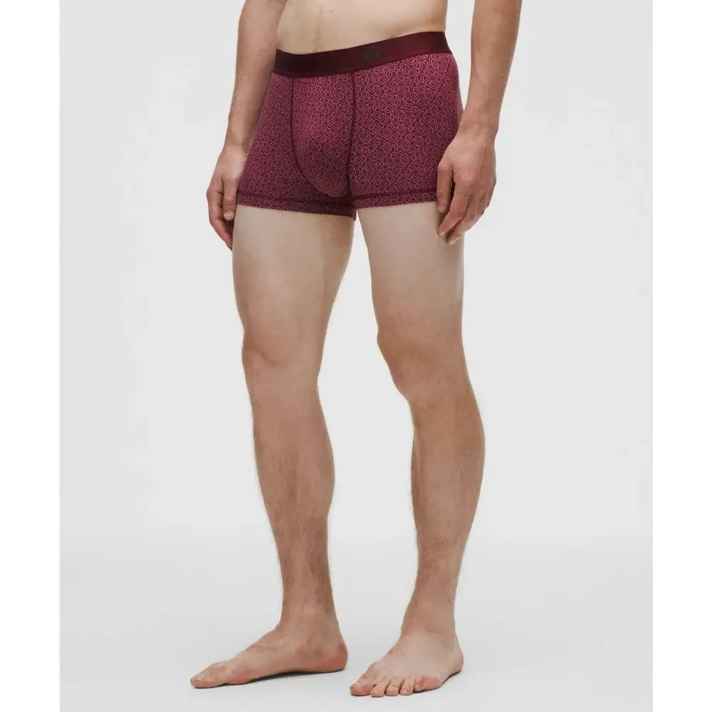 NEW Lululemon Always In Motion Boxer Brief 3” Inseam XXL Pink Logo Modal NWT - Picture 1 of 5